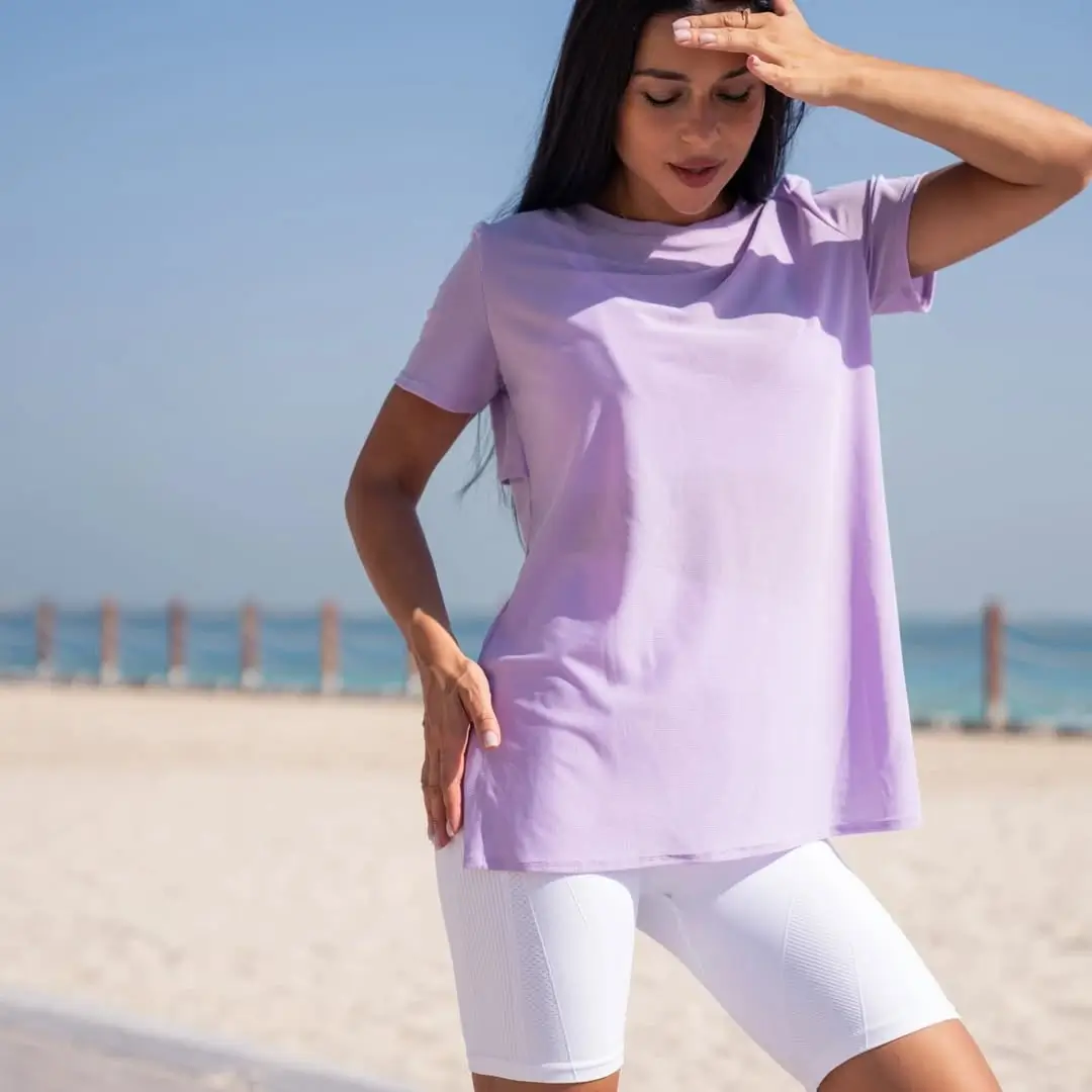 biker shorts outfits summer 2026 Light Pink Softness for a Beachy Casual Mood