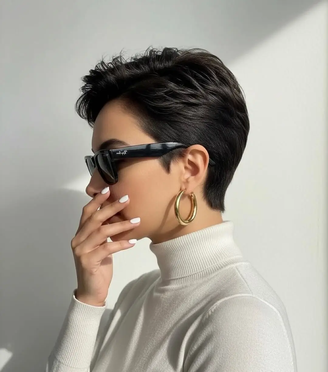 chic summer haircut 2026 Sleek Sculpted Pixie with Parisian Attitude
