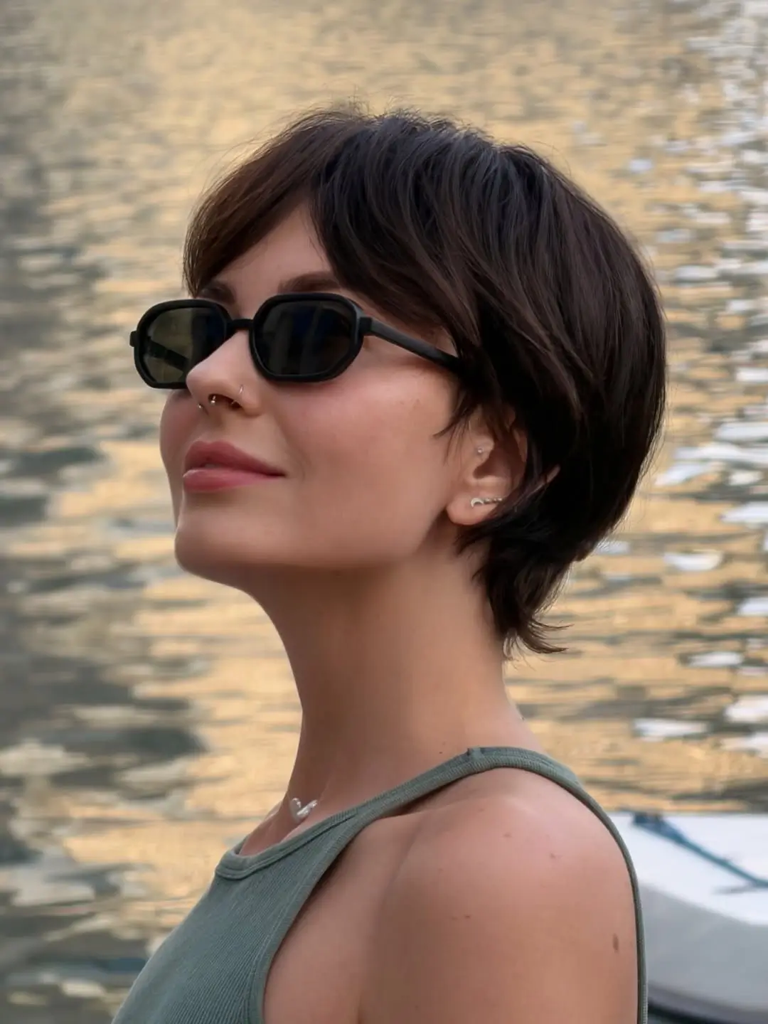 chic summer haircut 2026 Short Parisian crop with effortless attitude
