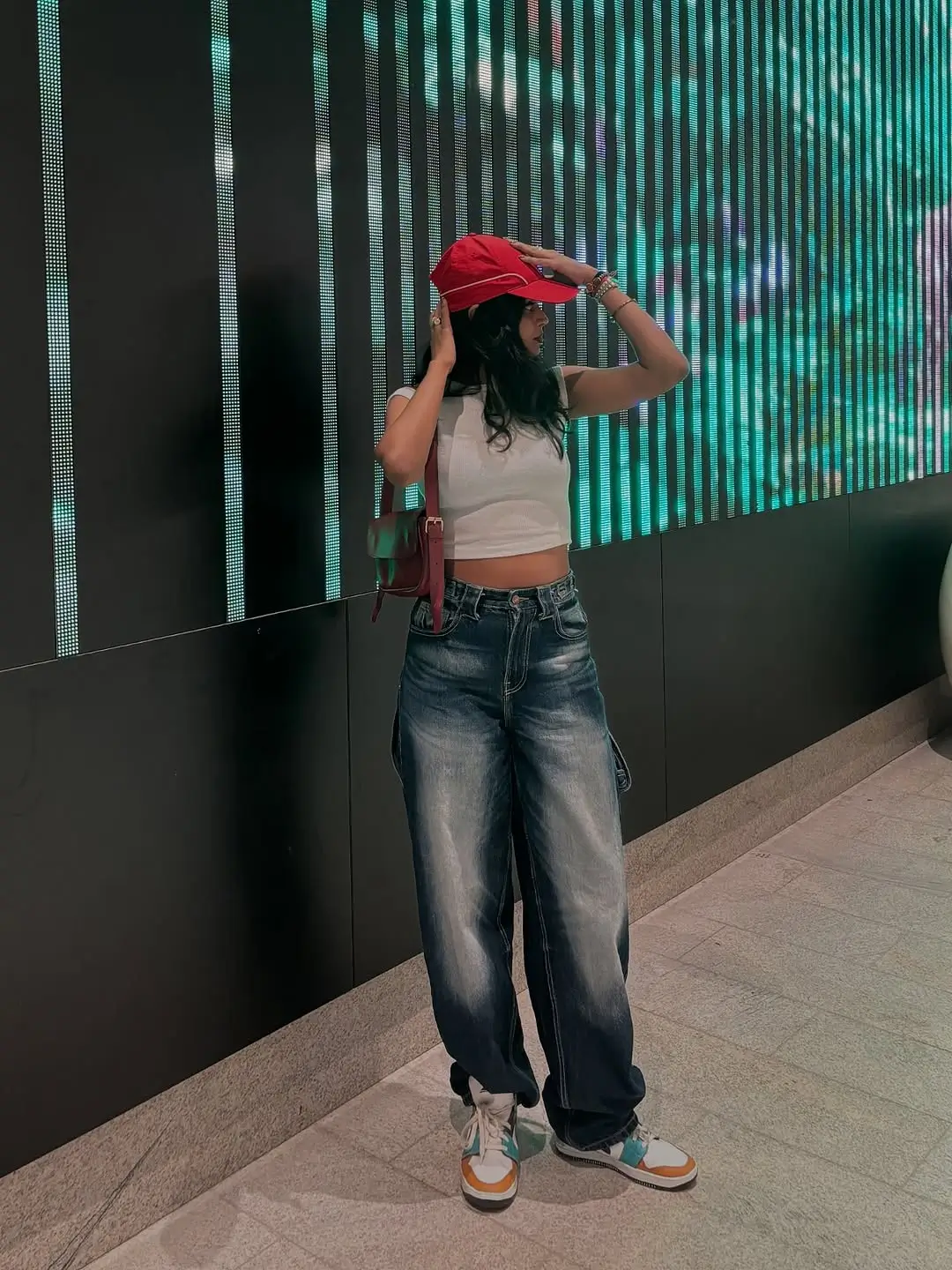 comfy airport outfits summer 2026 Baggy Denim and Sporty Details That Feel Effortless