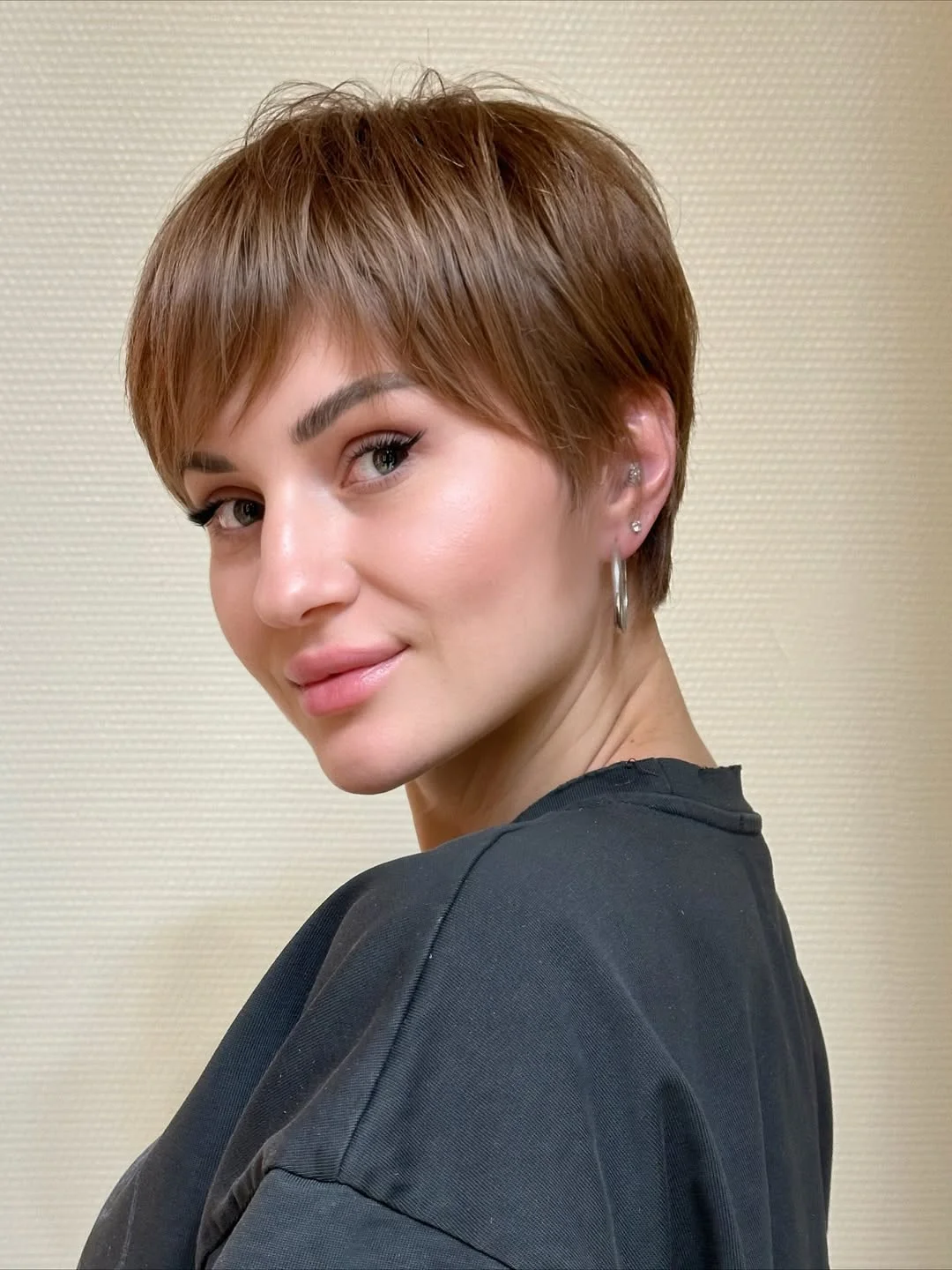 cute summer short haircuts 2026 Soft Pixie with Side Swept Bangs