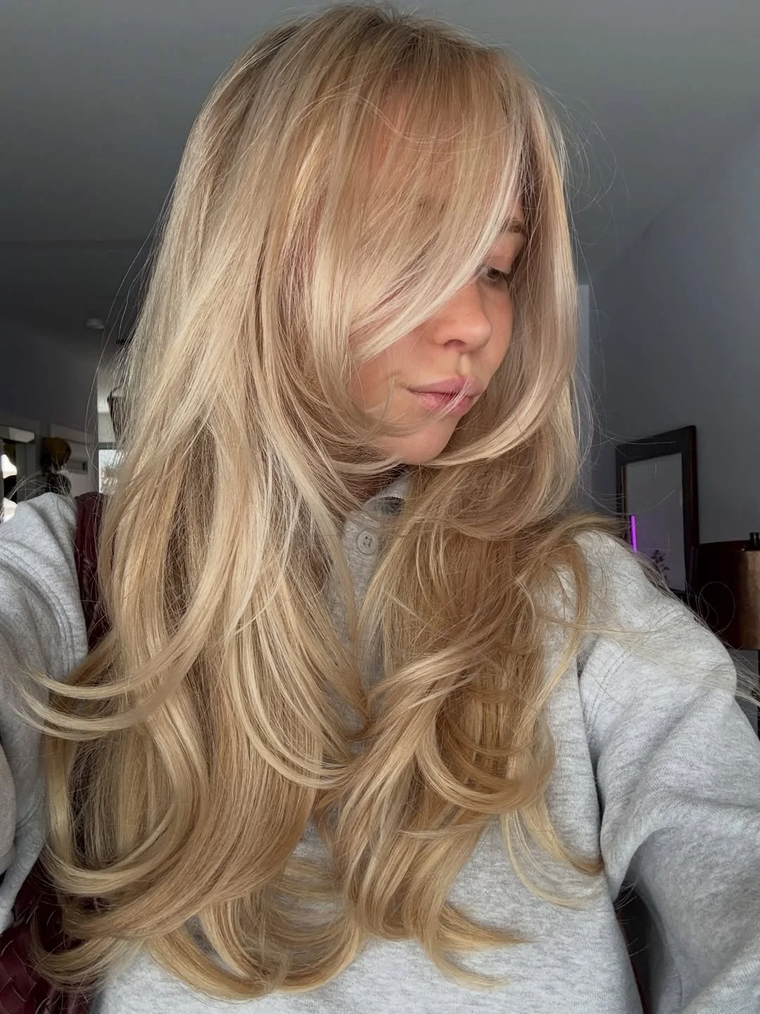 face-framing summer butterfly haircut 2026 Buttery Blonde Layers with Airy Volume