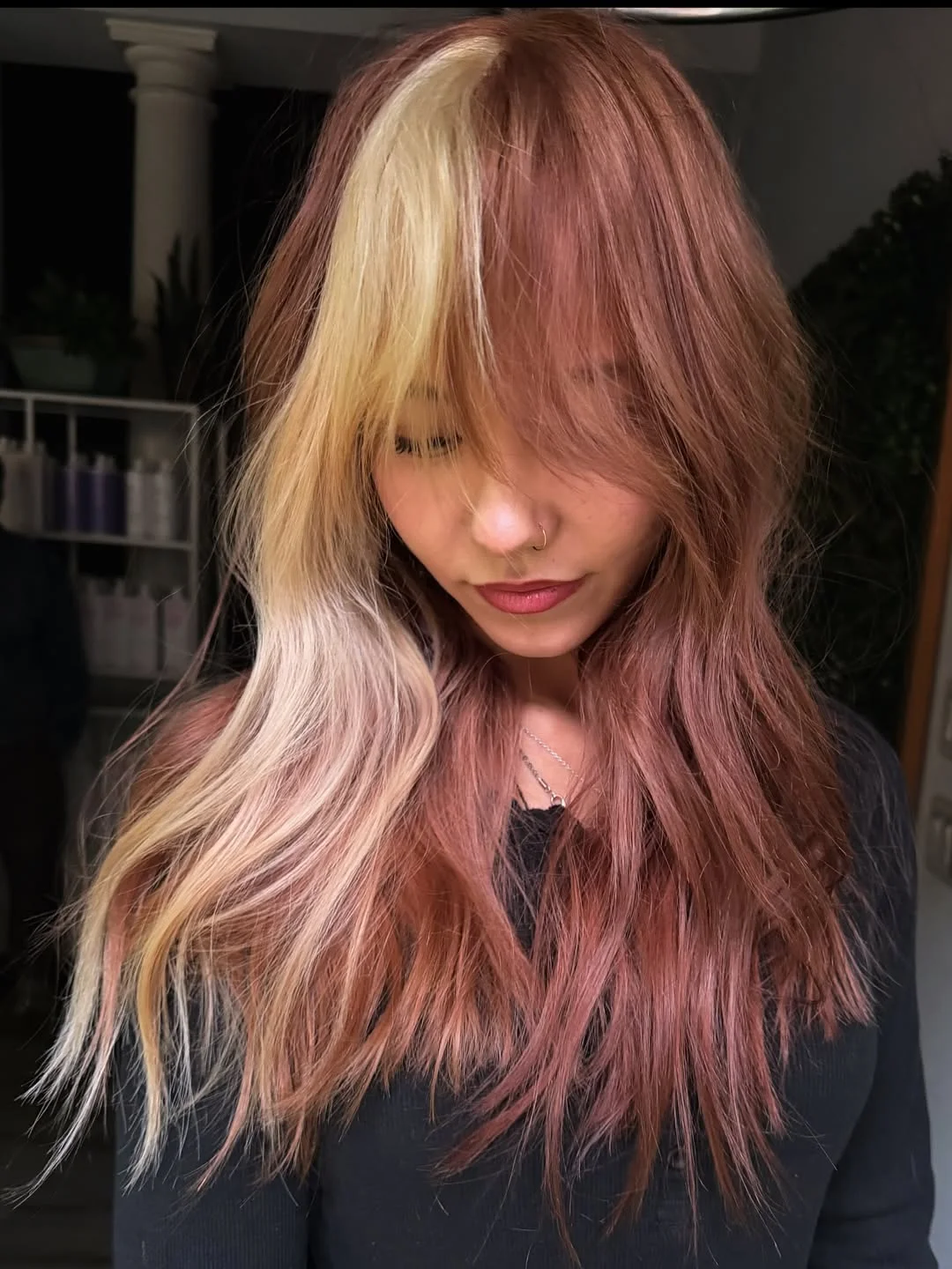 face-framing summer haircuts with bangs 2026 Soft Contrast Layers with Statement Fringe