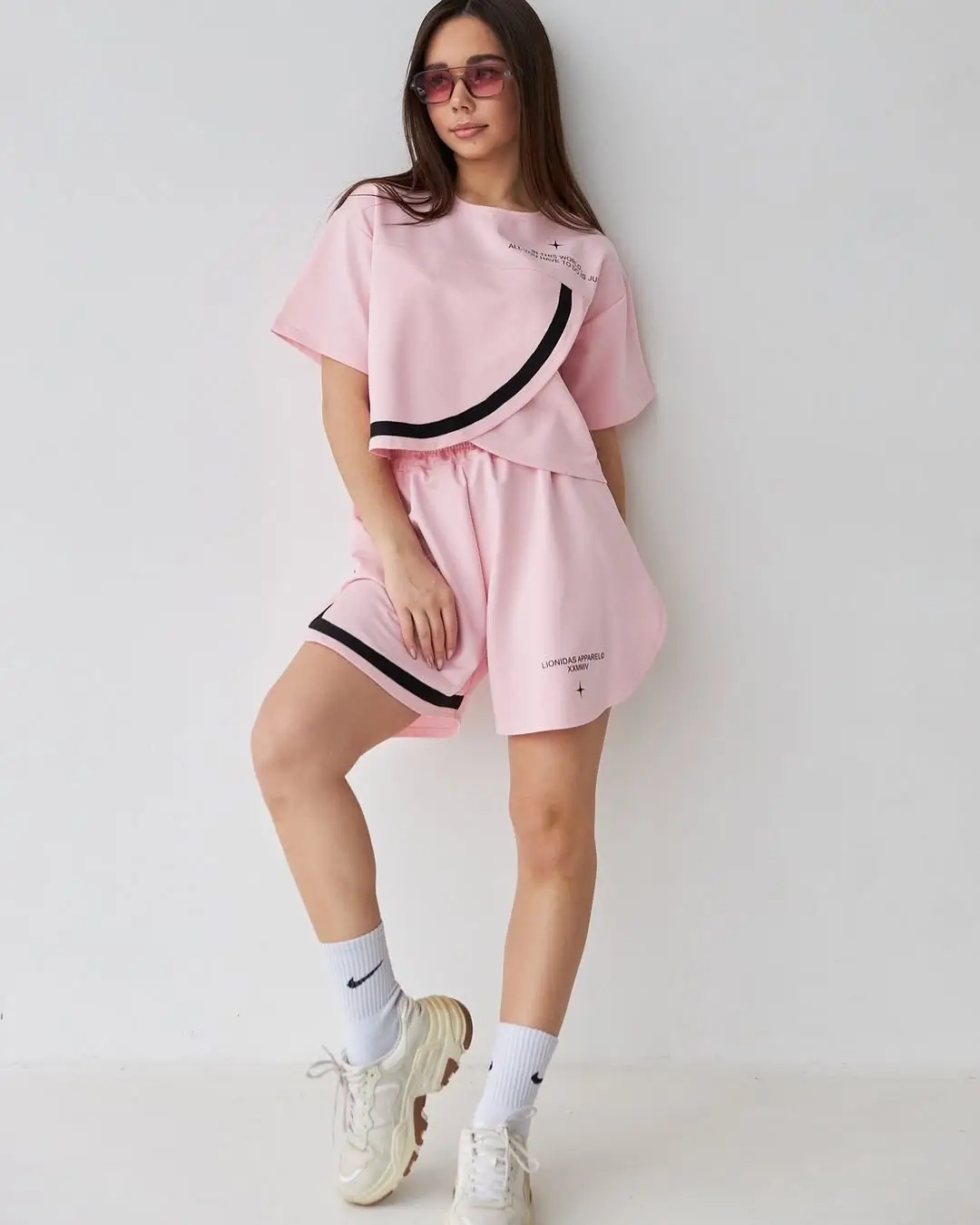 hot summer heat wave outfits 2026 Sporty Pink Set with Y2k Mood