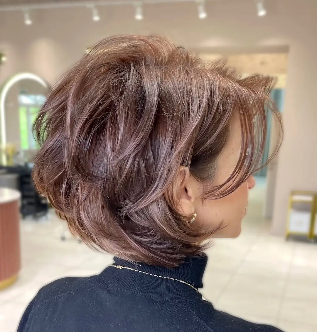 layered summer haircut for round face 2026 Short Layered Bob - The Power of Shape and Structure