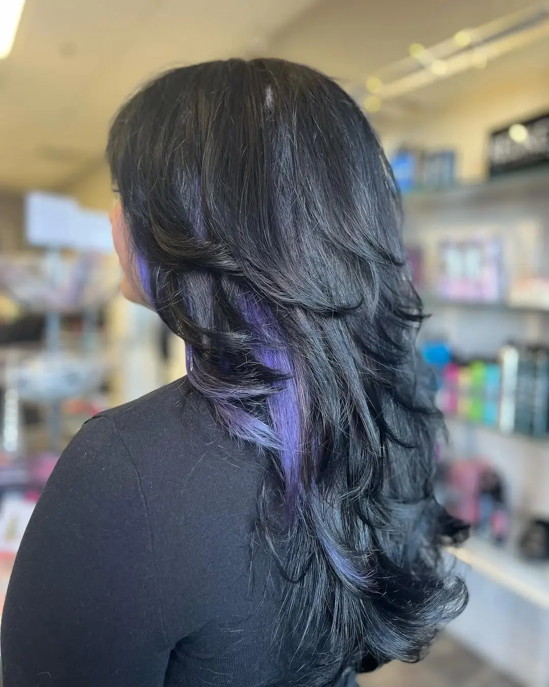 layered summer shag haircut 2026 Long shag with bold layered contrast