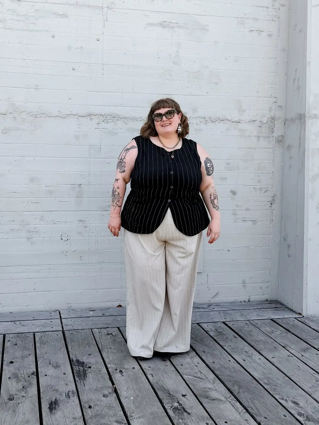 Plus Size Summer Outfits For Women 2026 Tailored Vest Look