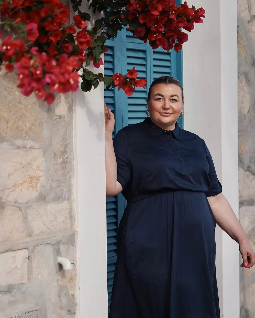 Plus Size Summer Outfits For Women 2026 Deep Navy Ease with a Polished Business Casual Twist