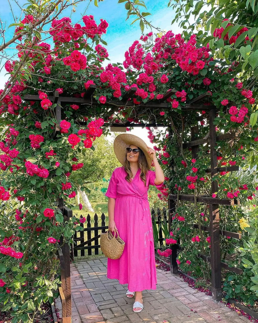 Plus Size Summer Outfits For Women 2026 Bright Pink Wrap Dress That Feels Like a Vacation