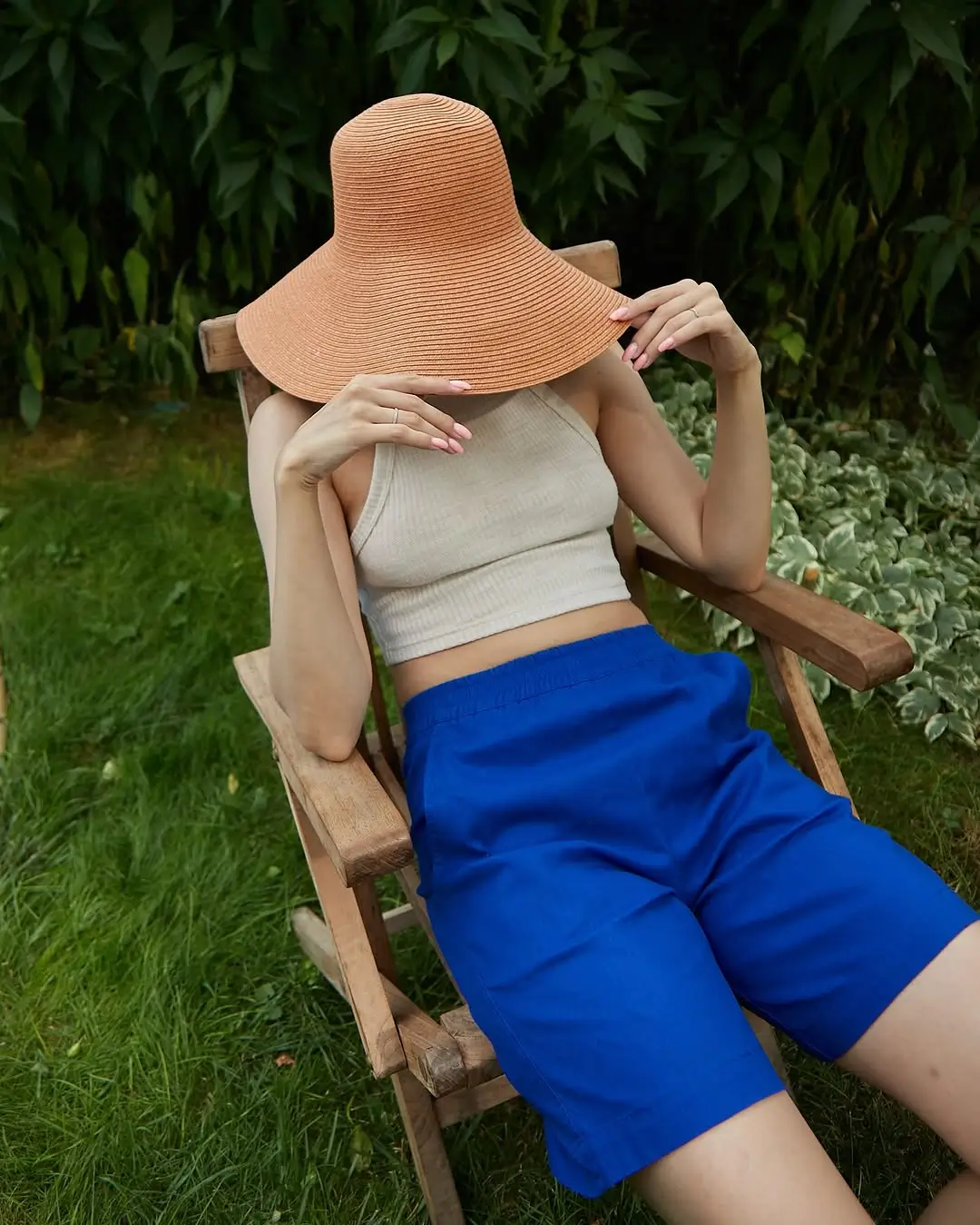 short outfits for women summer 2026 Relaxed Blue Shorts with Summer Ease