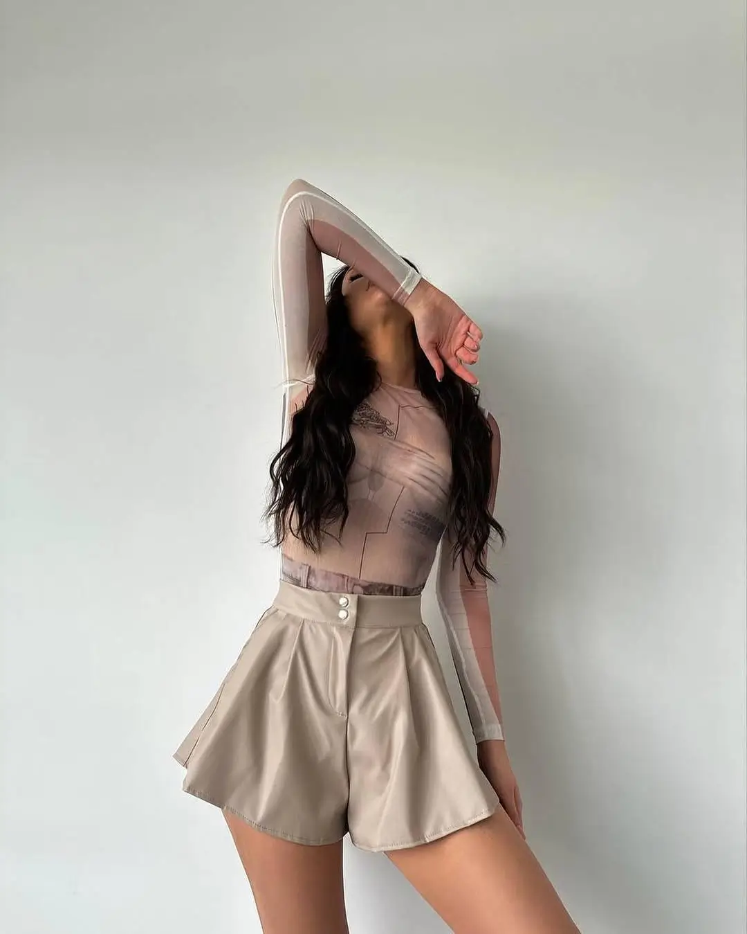 short outfits for women summer 2026 Soft Neutrals with Sheer Layers and Structure