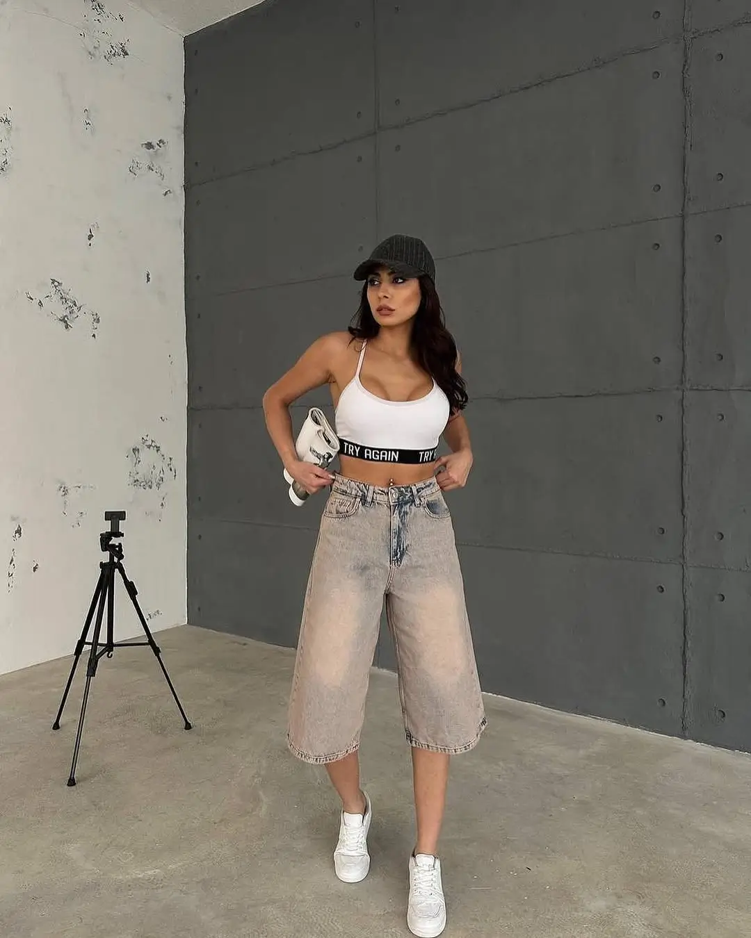 short outfits for women summer 2026 Relaxed Street Energy with Denim Volume