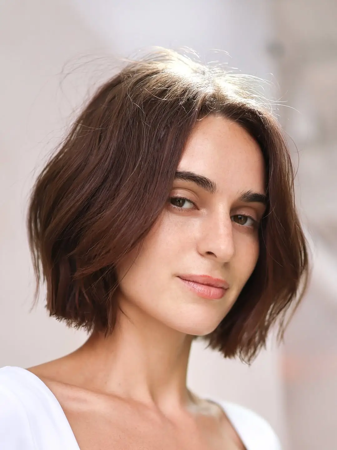 sleek summer bob haircut 2026 Effortless textured bob with natural movement