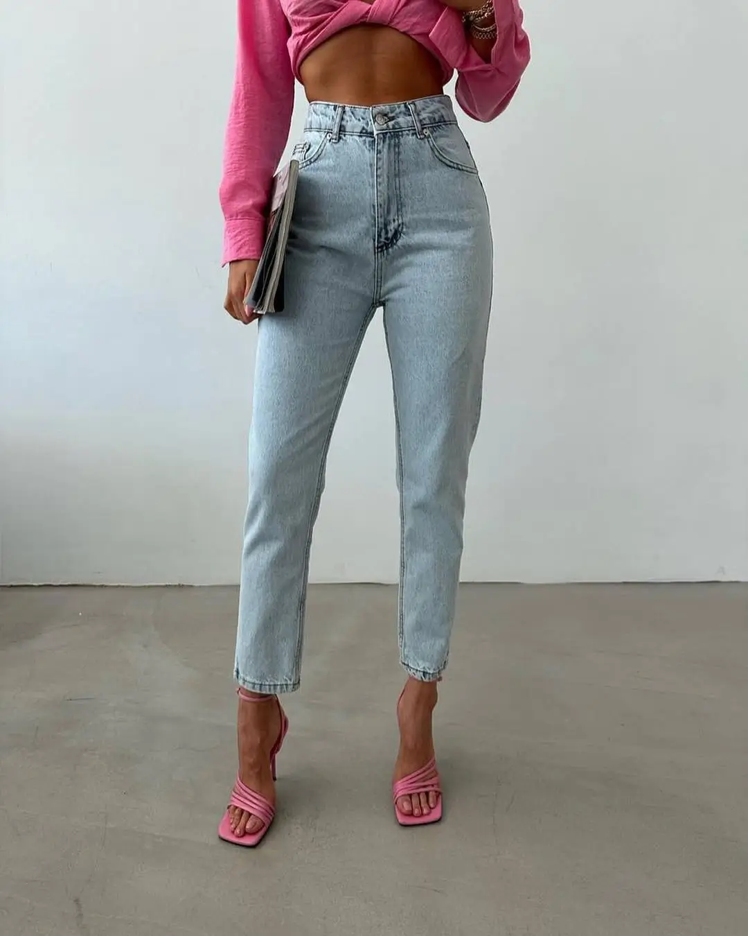 stylish mom outfits summer 2026 Soft Power Color - Pink Statements with High-Waisted Confidence