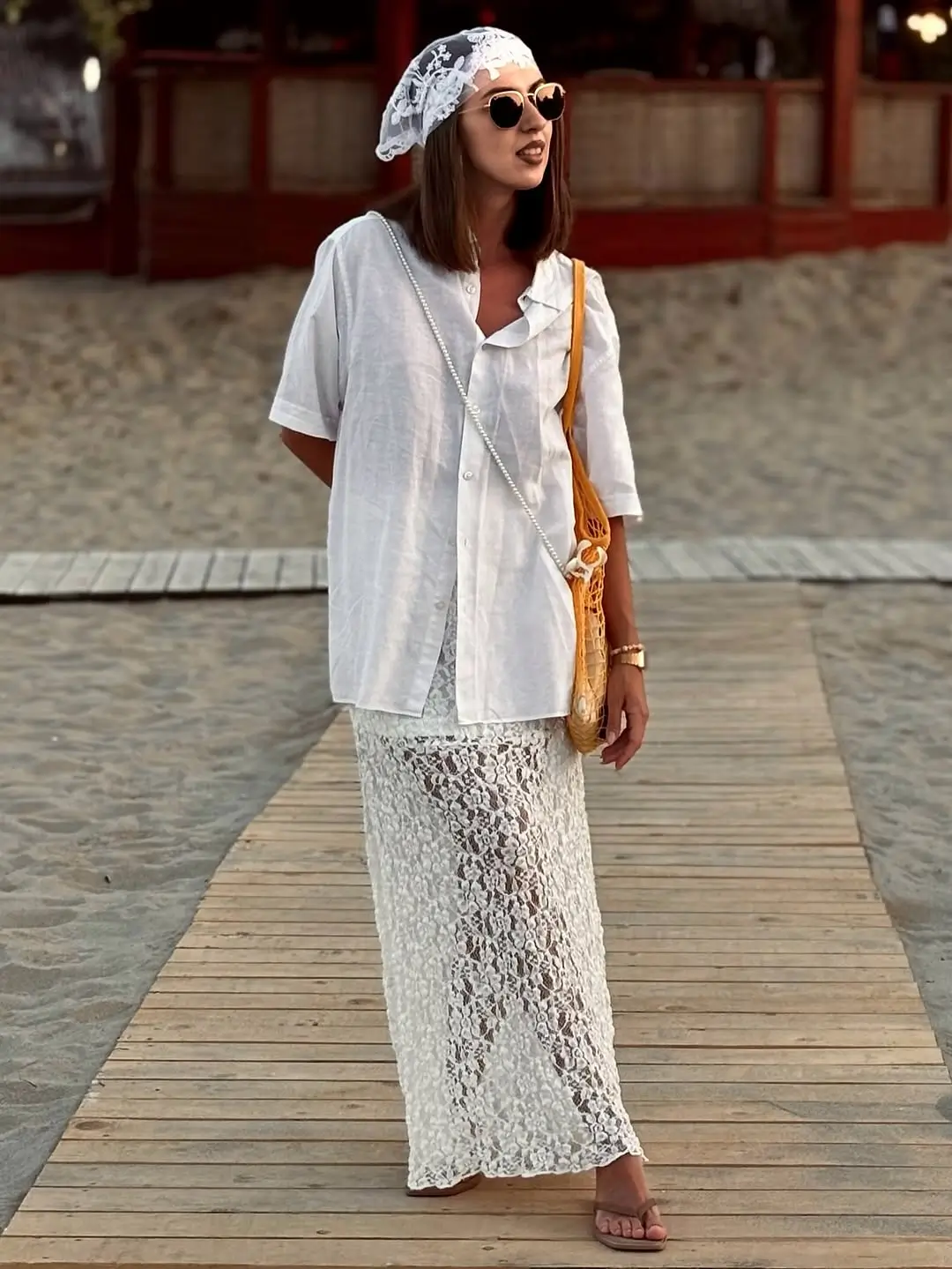 Summer Beach Outfit For Women 2026 Lace and Oversized Layers for Modern Beach Romance