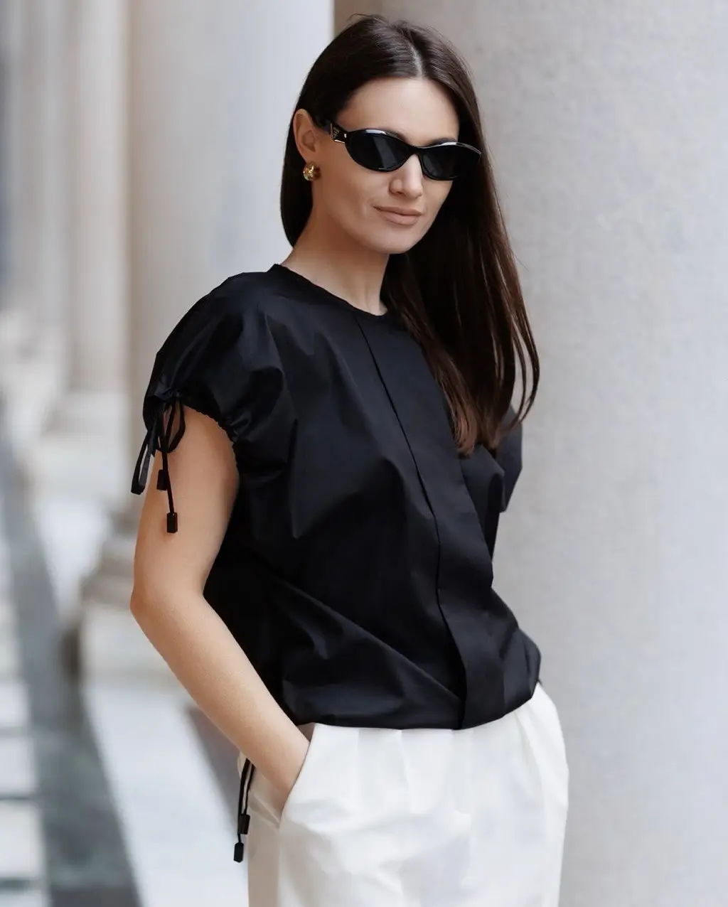 summer blouses for women 2026 Minimal Black for Quiet Power Dressing