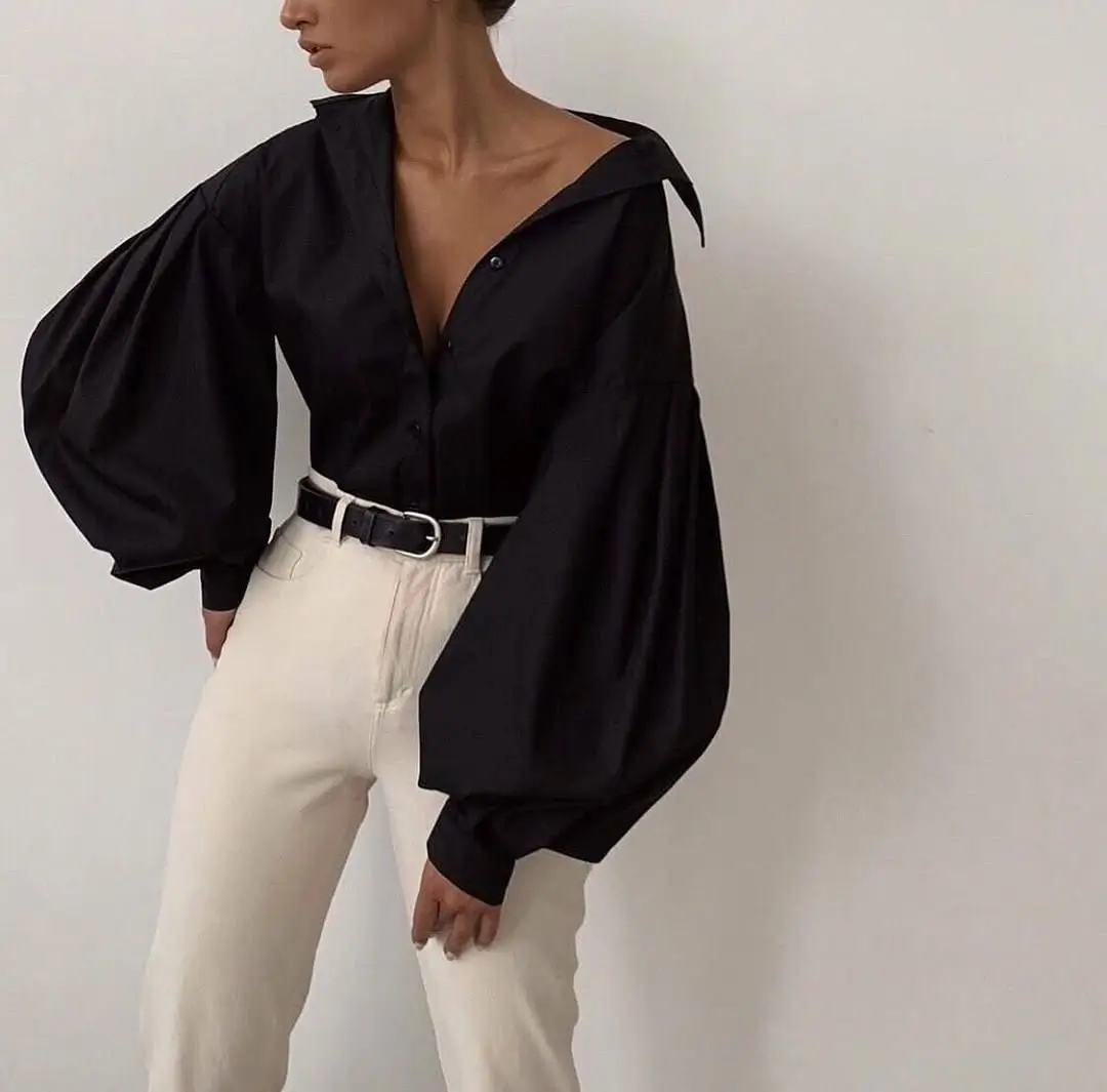 summer business casual outfit for women 2026 Black and Cream Contrast for Elevated Everyday Workwear