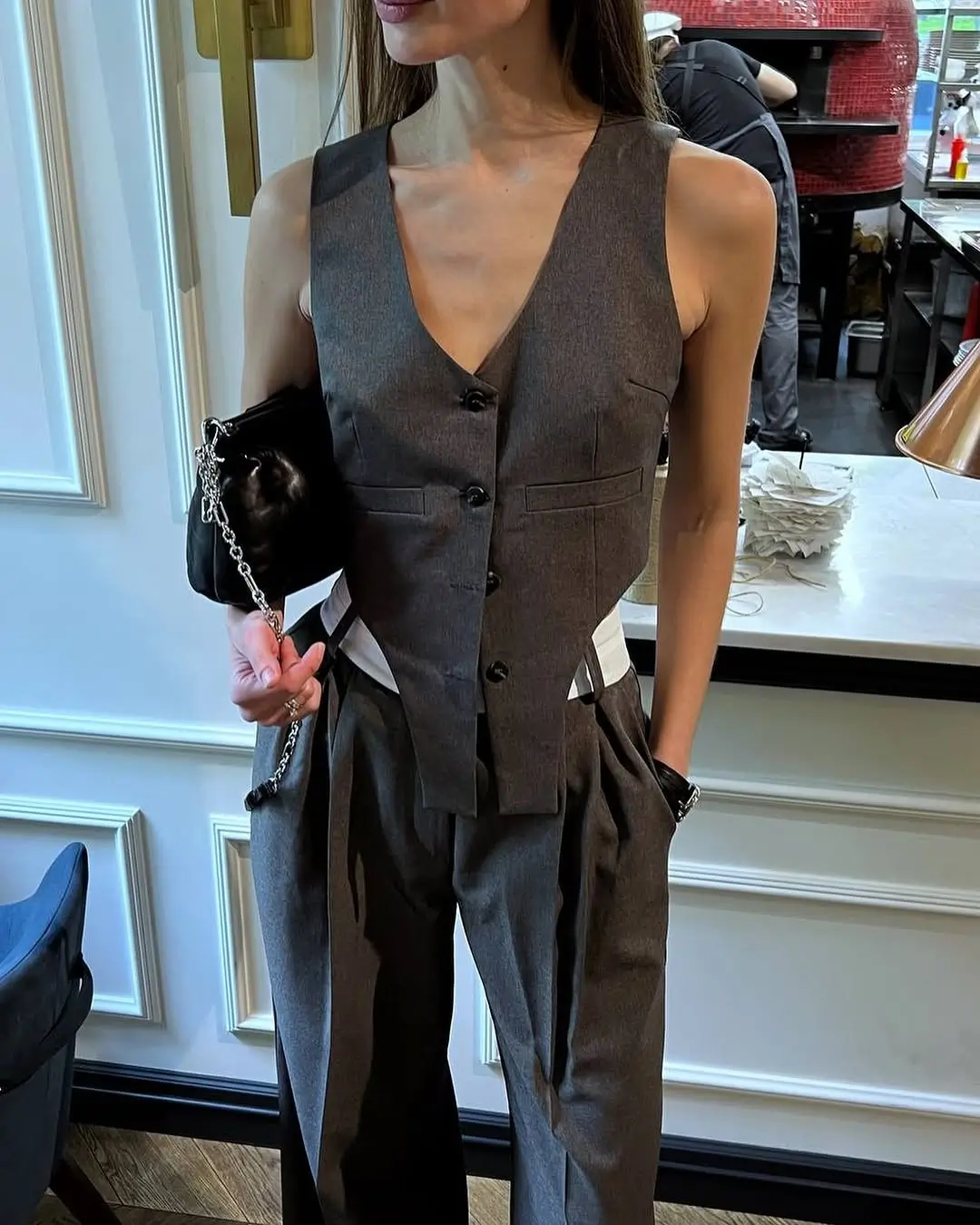 summer business casual outfit for women 2026 Tailored Vest and Trousers The New Summer Suit Energy