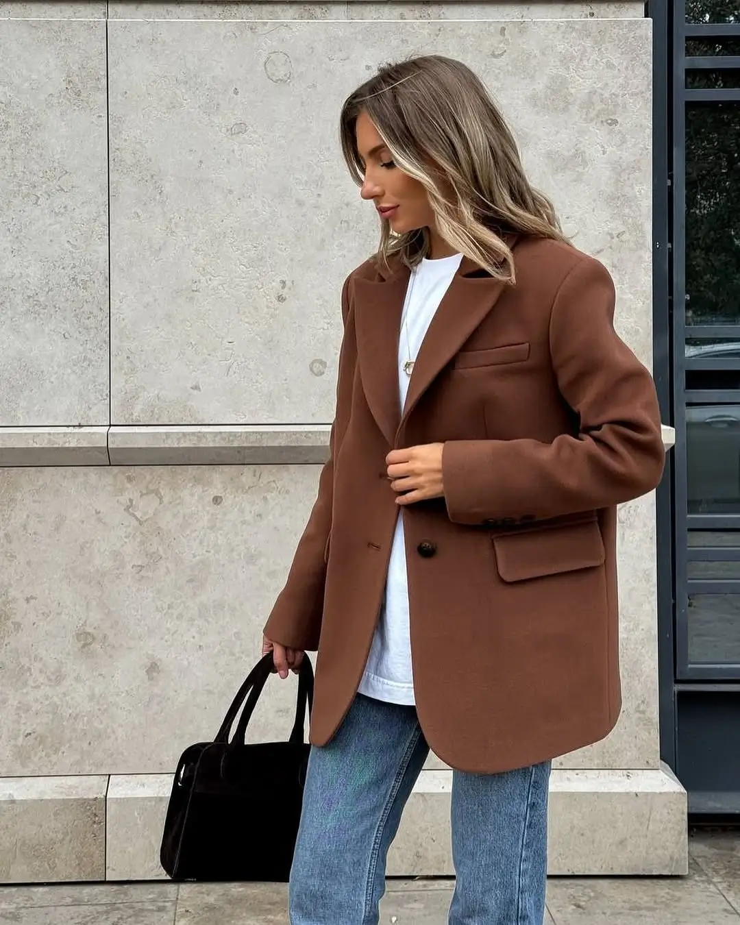 summer business casual outfit for women 2026 The Modern Blazer and Denim Balance