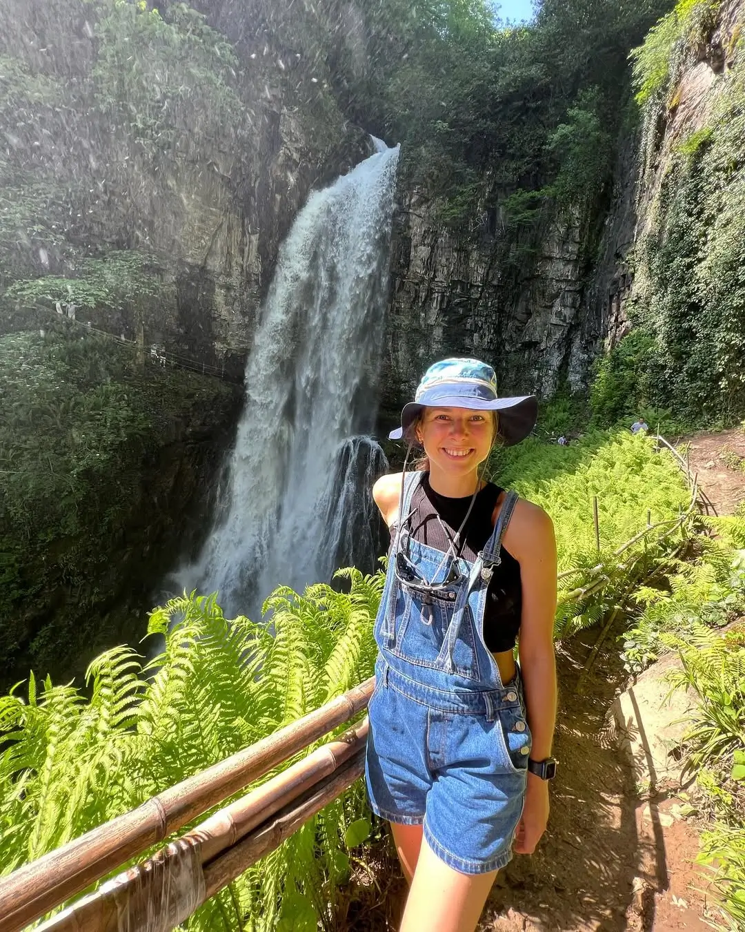 summer camping outfits for women 2026 Playful Denim Overalls with a Hiking Twist