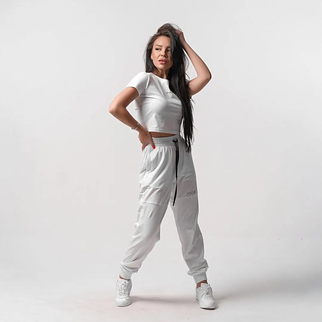 summer crop top outfits for women 2026 Clean White Athleisure That Feels Quietly Expensive