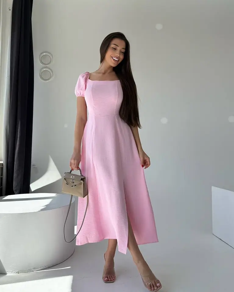 summer fashion outfits for women 2026 Soft Pink Femininity in Long Dresses Casual Maxi Mood