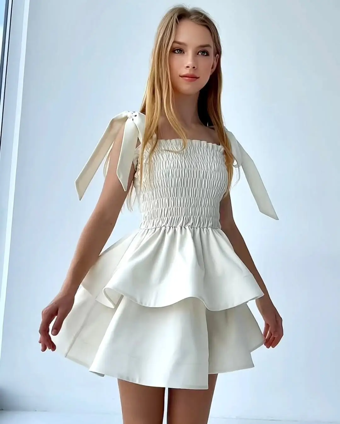 summer outfits for women 2026 Playful White Dress with a Modern Twist