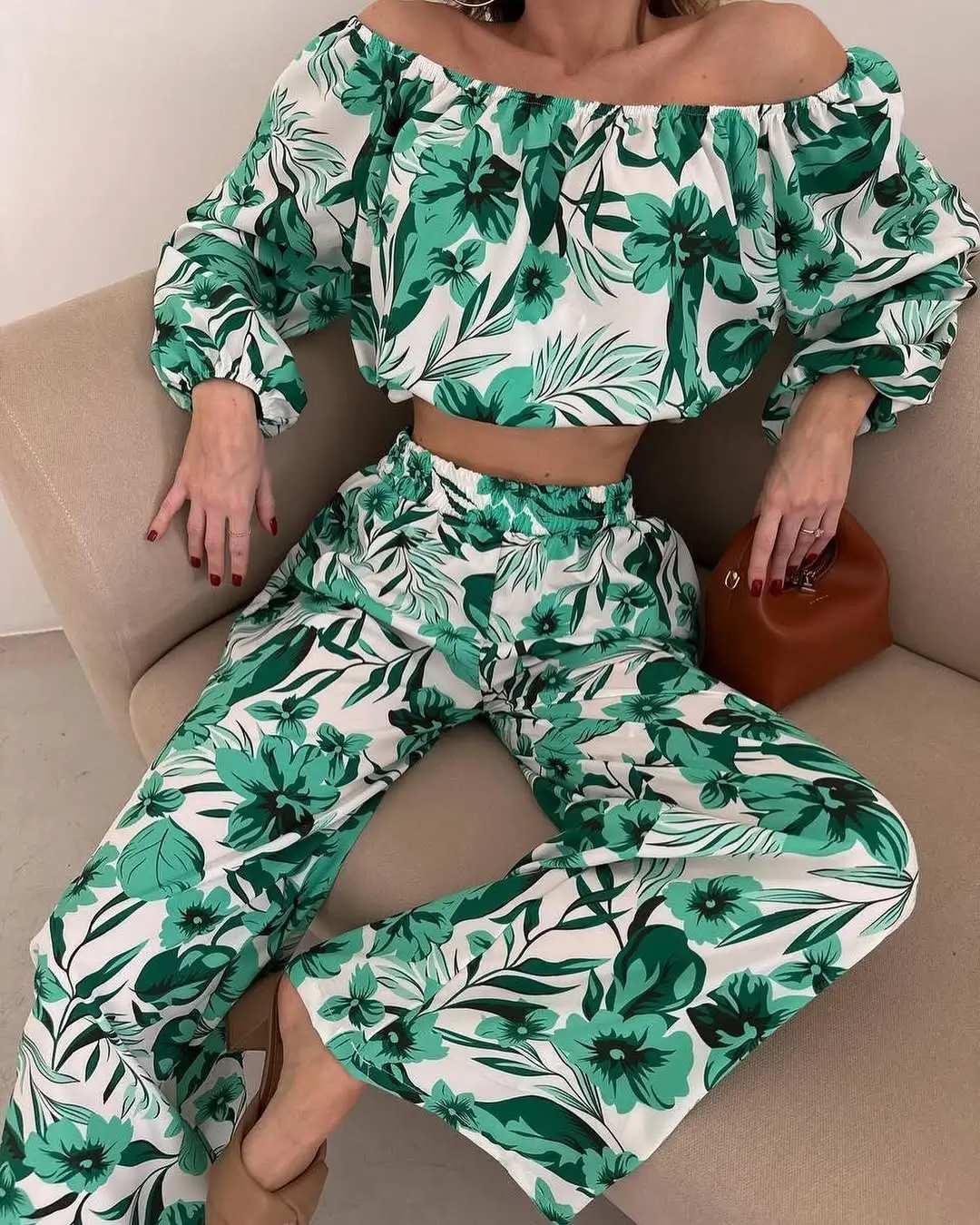 summer outfits for women 2026 Green Floral Set and Fresh Statement Energy