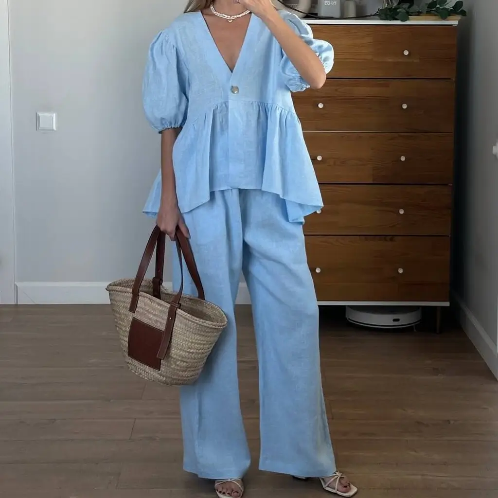 summer outfits for women 2026 Light Blue Volume for Everyday Grace