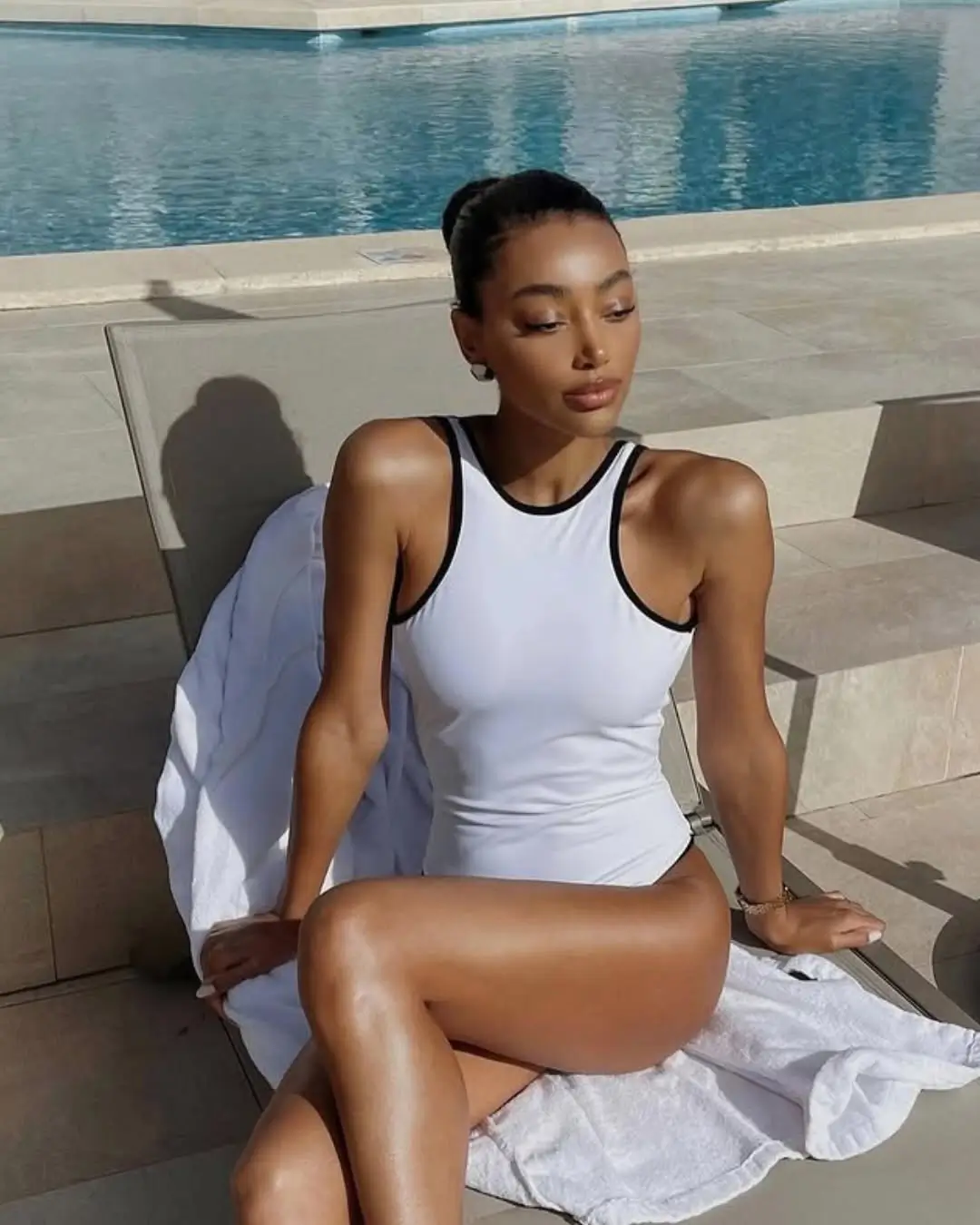 summer pool party outfits for women 2026 Sporty One-Piece That Feels Unexpectedly Chic