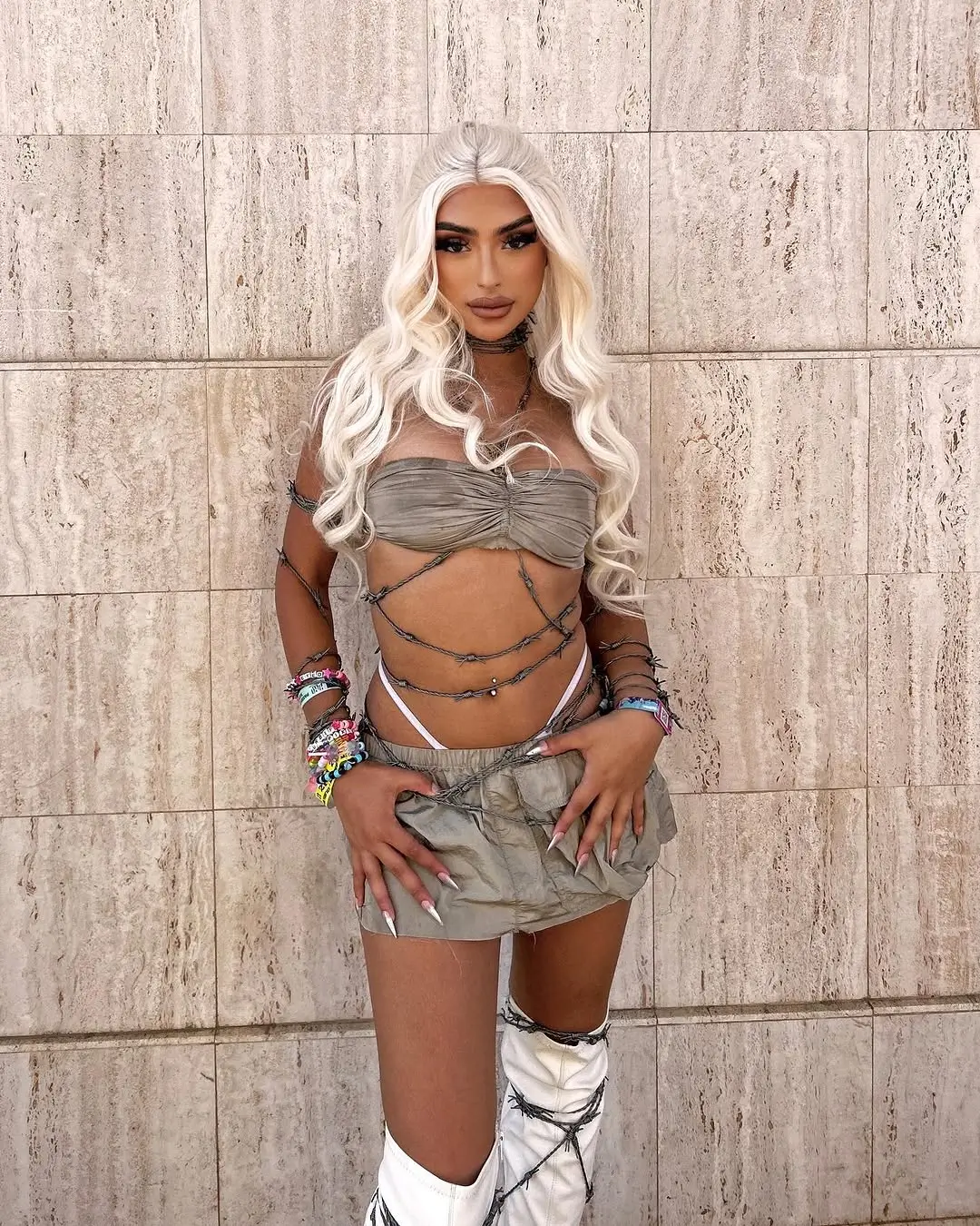 summer rave outfit for women 2026 Desert Techno Minimalism with Earthy Edge