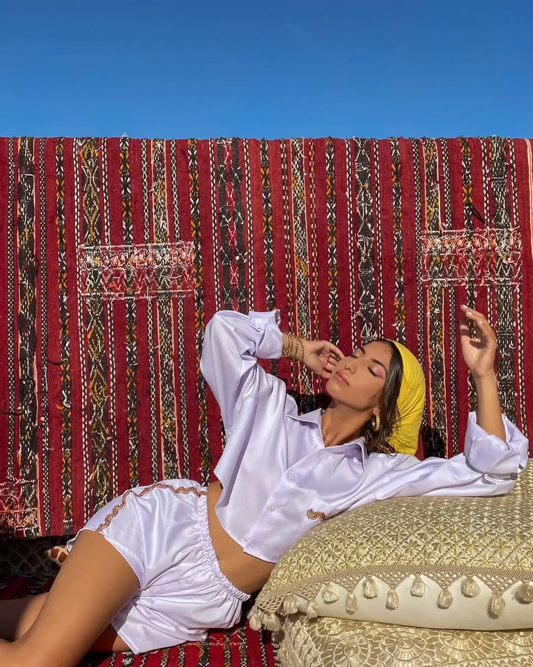 summer set outfits for women 2026 Soft Satin Lounge Mood