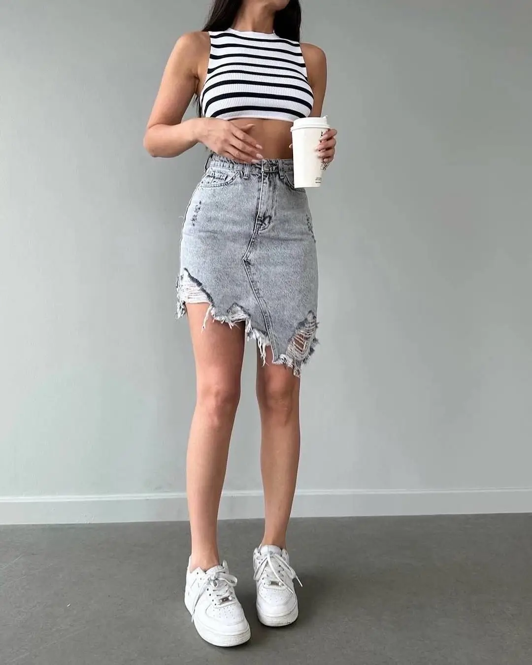 summer skirt outfits 2026 Effortless Edge - The New Casual Denim Mini