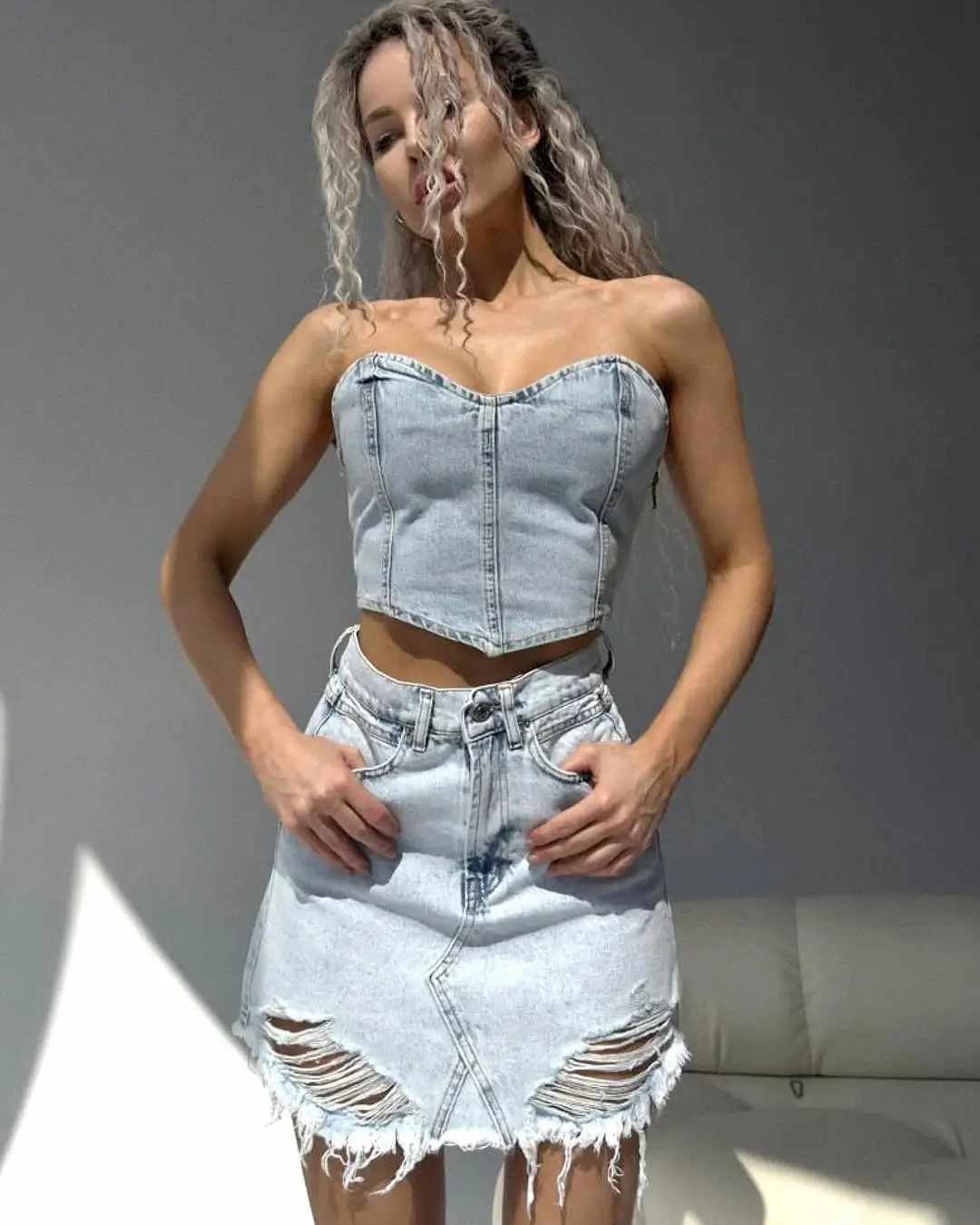summer skirt outfits 2026 Denim on Denim - The Comeback That Feels New Again