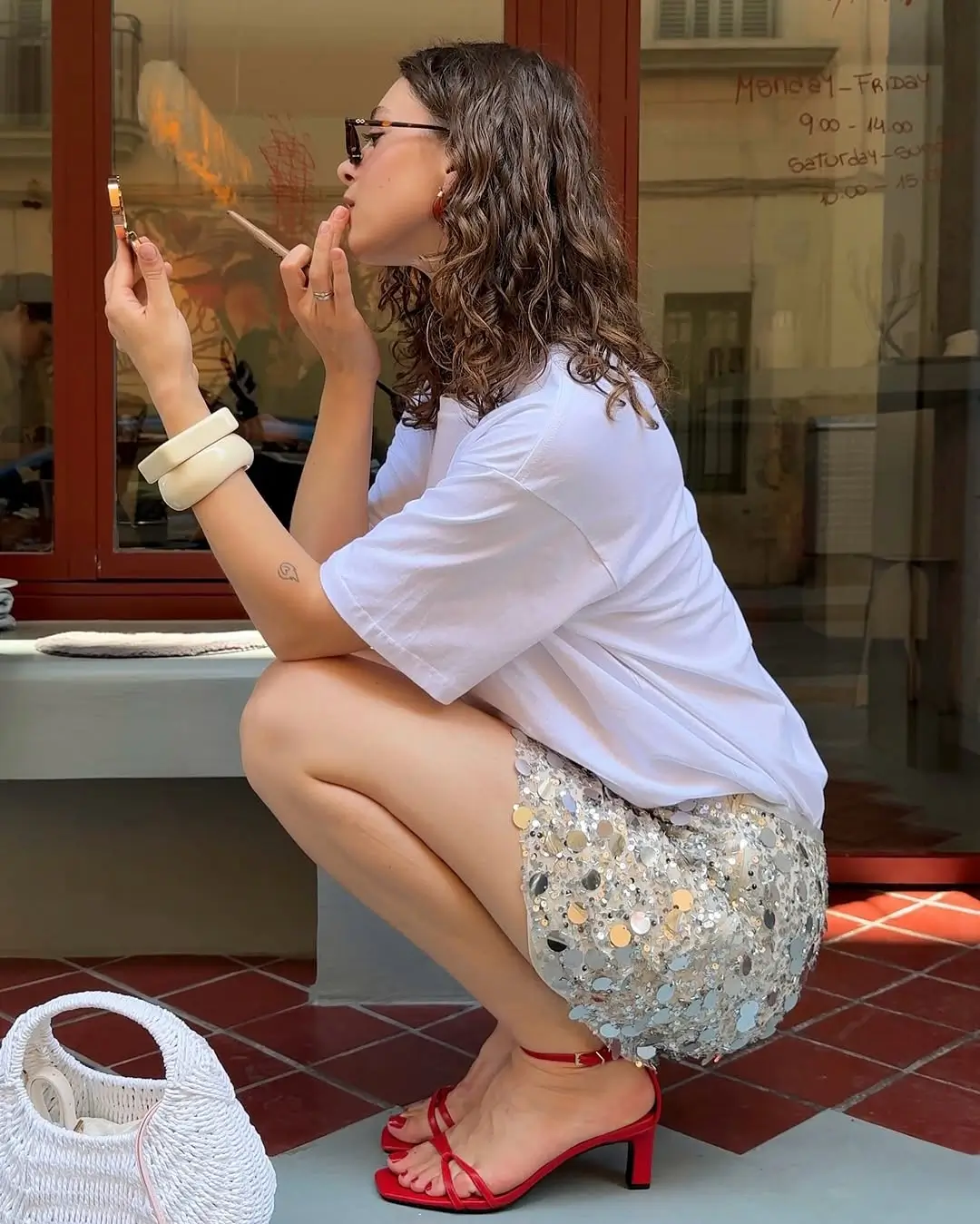 summer skirt outfits 2026 Statement Sparkle with Everyday Ease