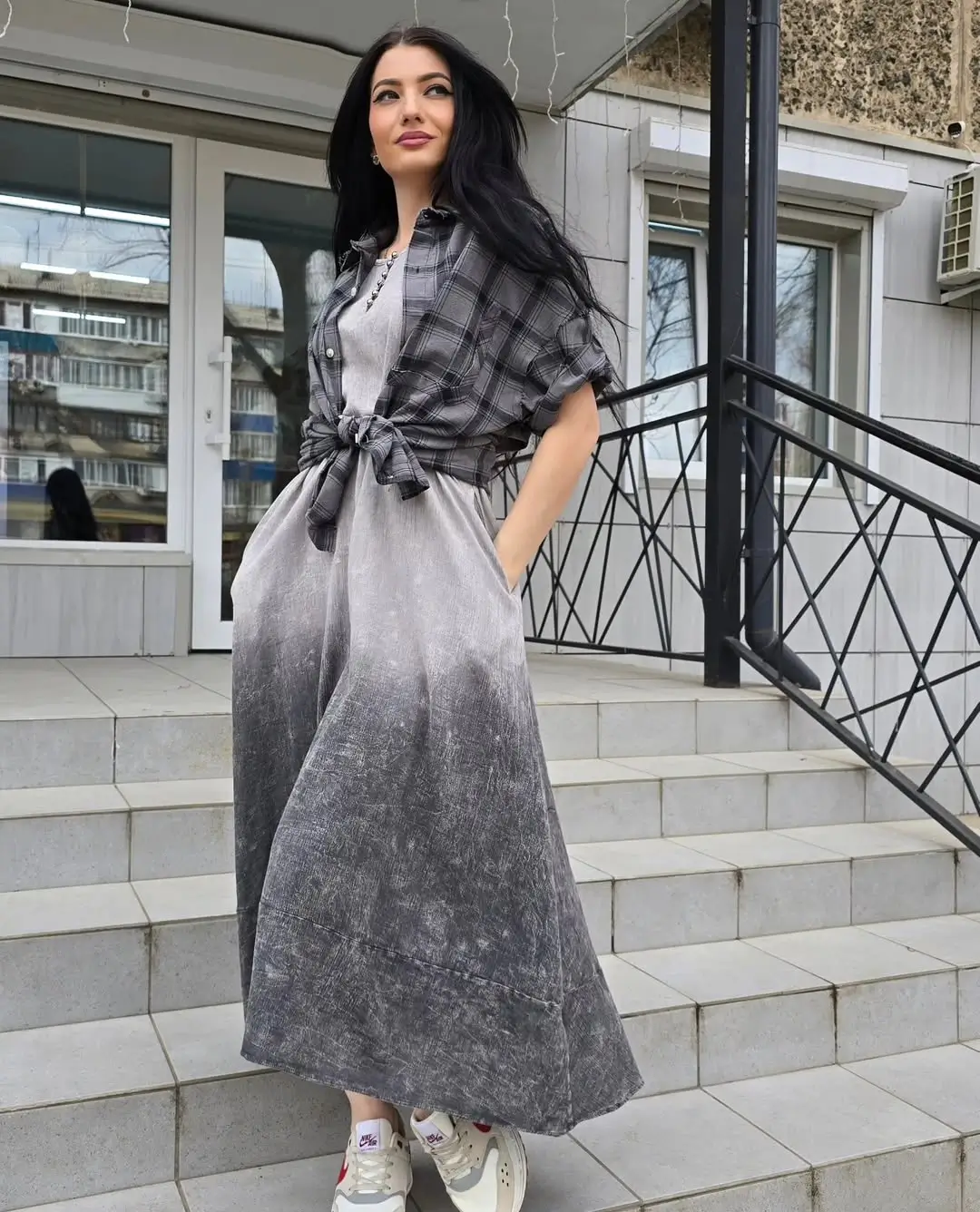 summer sundresses for women 2026 Layered Grays and Relaxed Street Styling