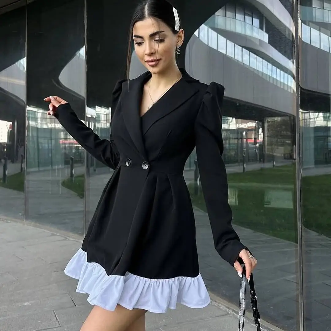 summer work outfits for the office 2026 Black Dress with a Soft Statement