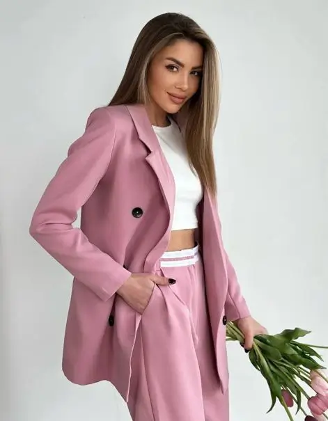 summer work outfits for the office 2026 Soft Power Dressing in Pink Tailoring