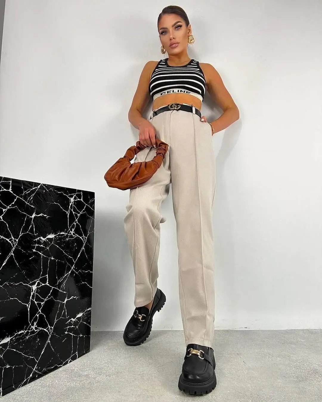 summer work outfits for the office 2026 Minimalist Contrast with a Structured Edge