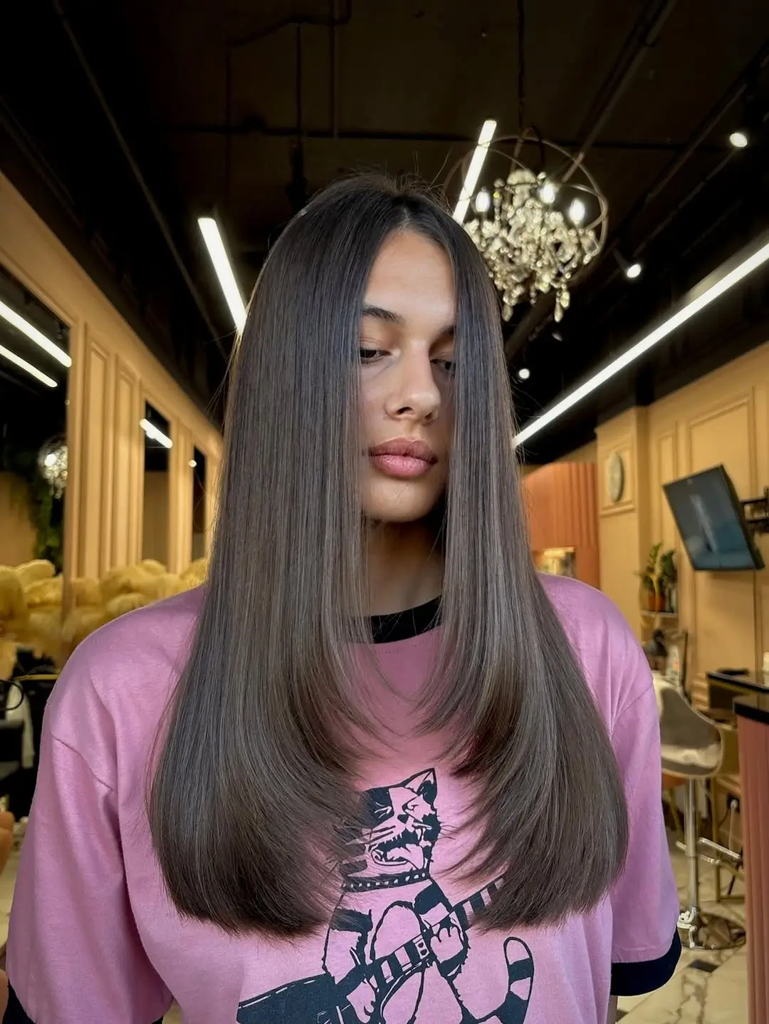 textured summer haircuts for long hair 2026 Minimal Straight Layers with Soft Tapered Ends