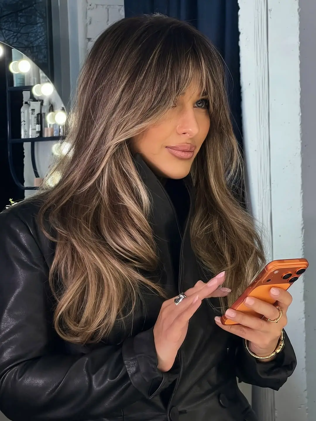 textured summer haircuts for long hair 2026 Highlighted Wavy Layers with Curtain Flow