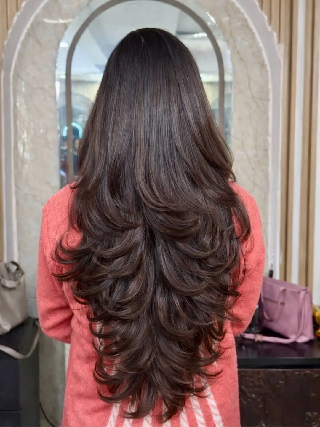 textured summer haircuts for long hair 2026 Full Body Step Layers with Maximum Volume