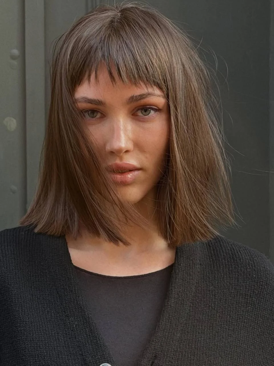 versatile summer haircuts for medium hair 2026 Sleek Medium Cut with Minimalist Micro Fringe
