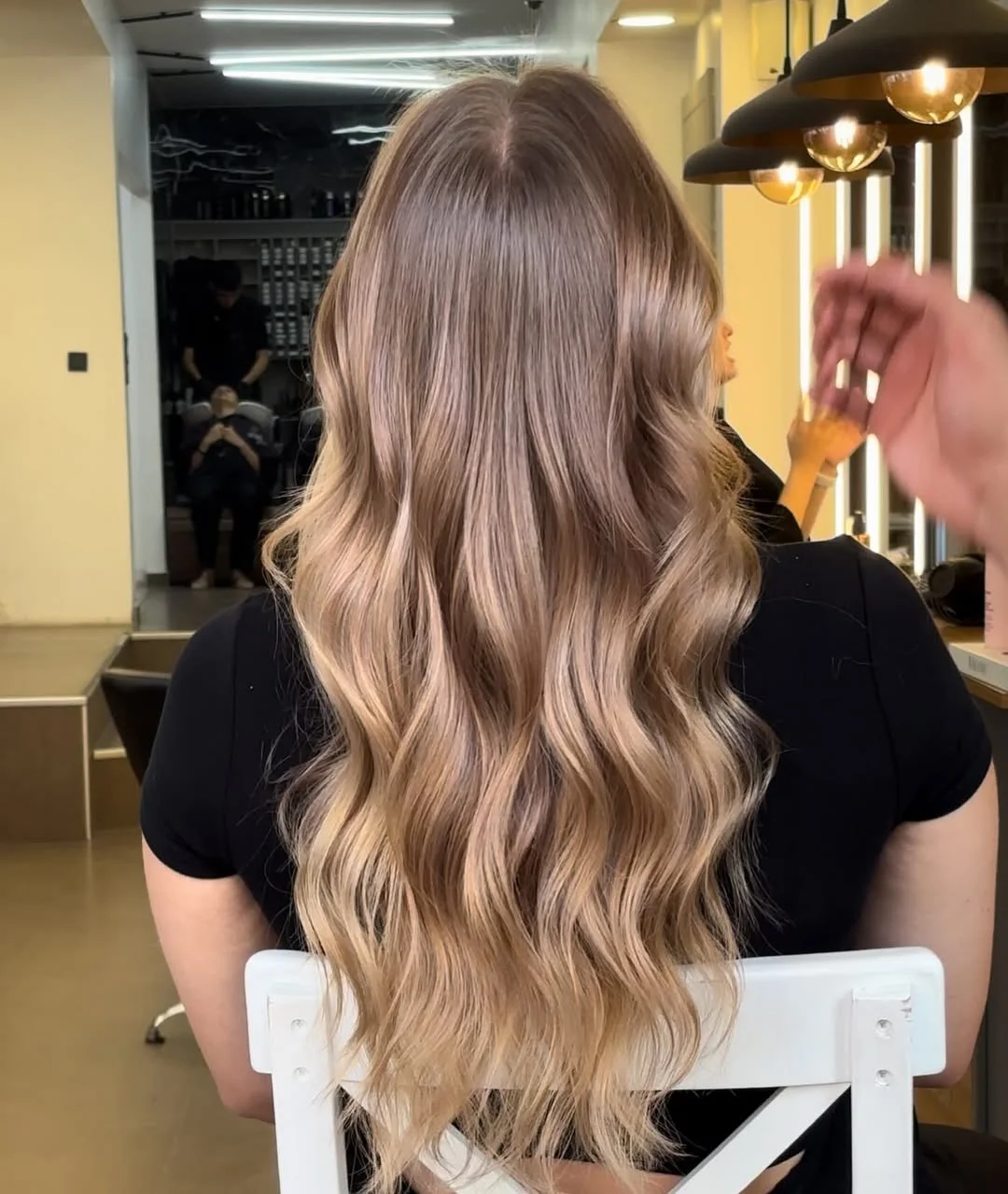 caramel summer ombre hair color 2026 Cool-Toned Blonde Melt with Rooted Depth