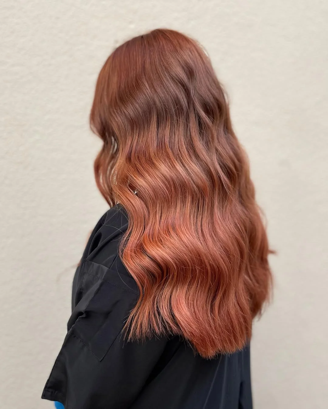 copper summer red hair color 2026 Soft Melted Strawberry Auburn Waves
