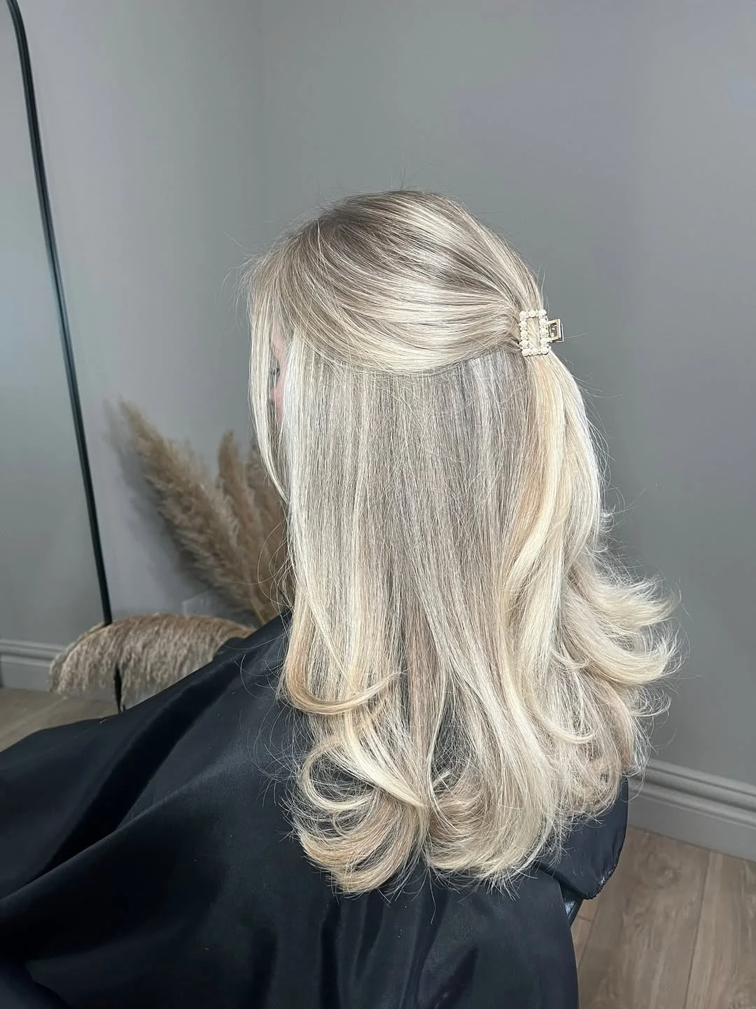 creamy summer blonde hair color 2026 Half Up Creamy Blonde Softness