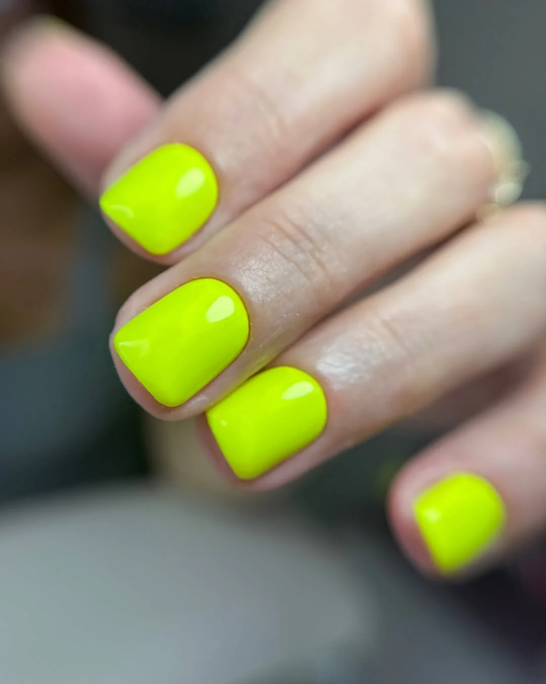 cute bright summer nails 2026 Electric Lime Minimalist Short Nails