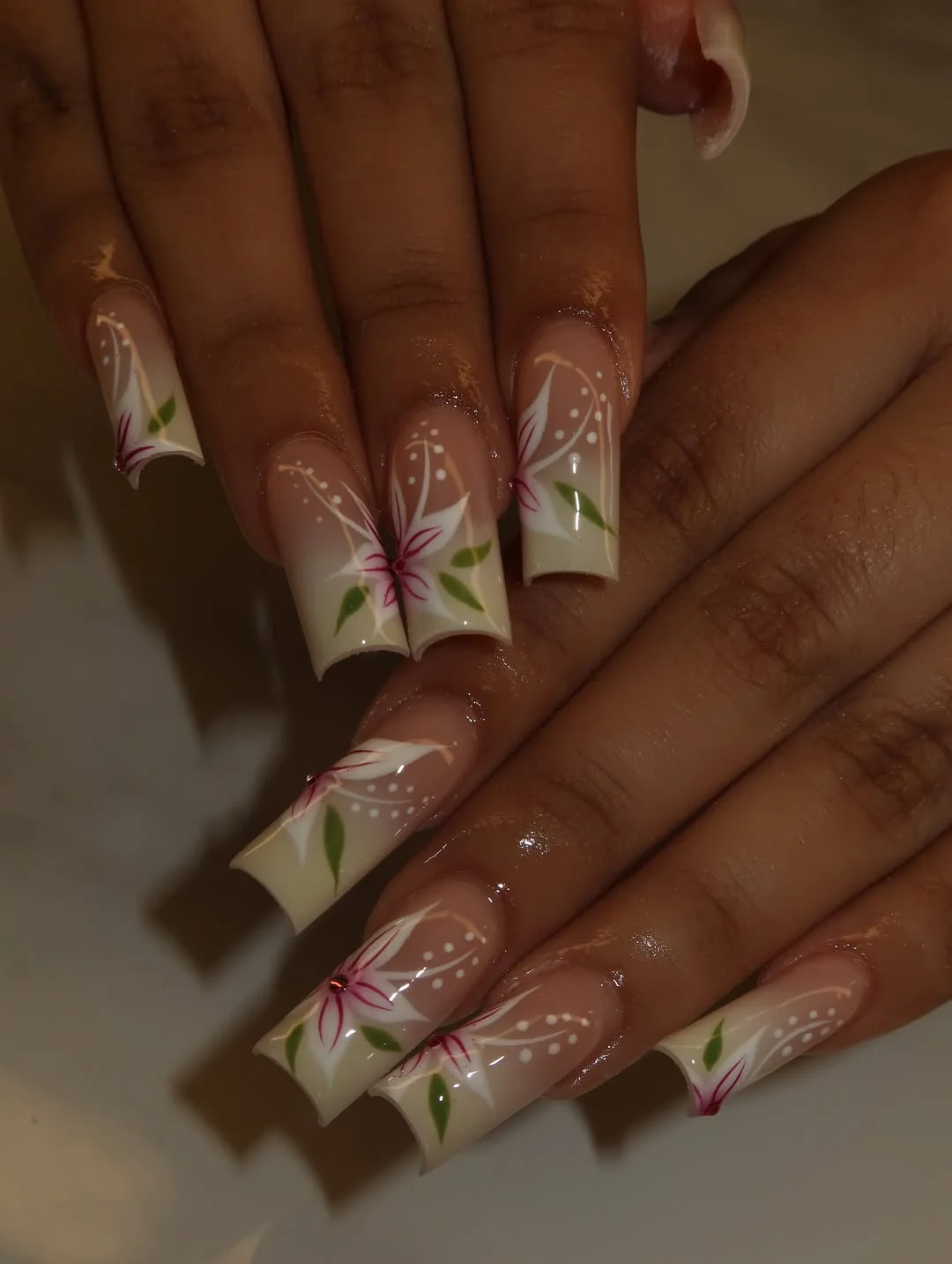 cute summer flower nails 2026 Soft White Floral French Tips