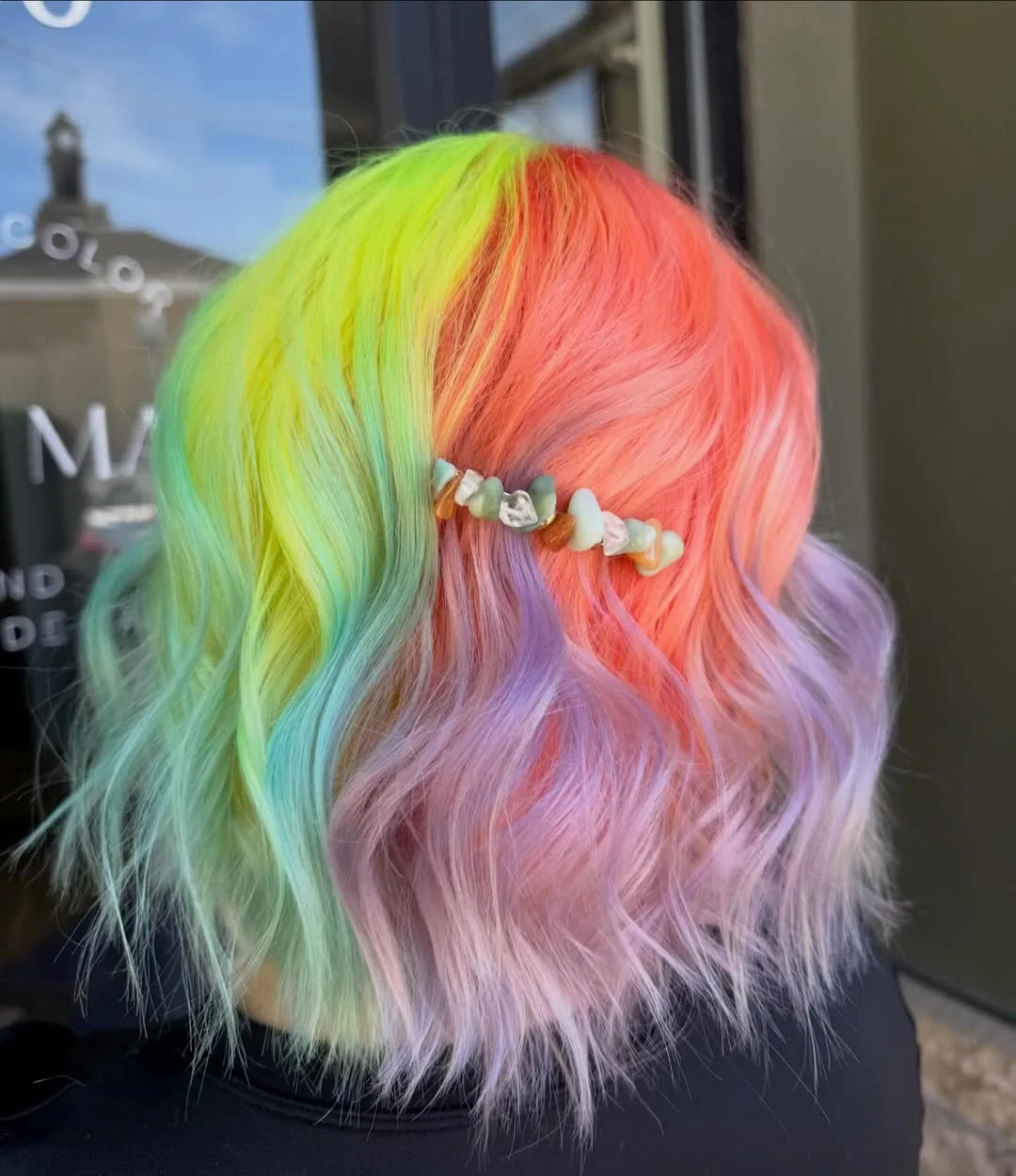 easy summer quick hairstyles 2026 Pastel Prism Bob With Soft Summer Texture