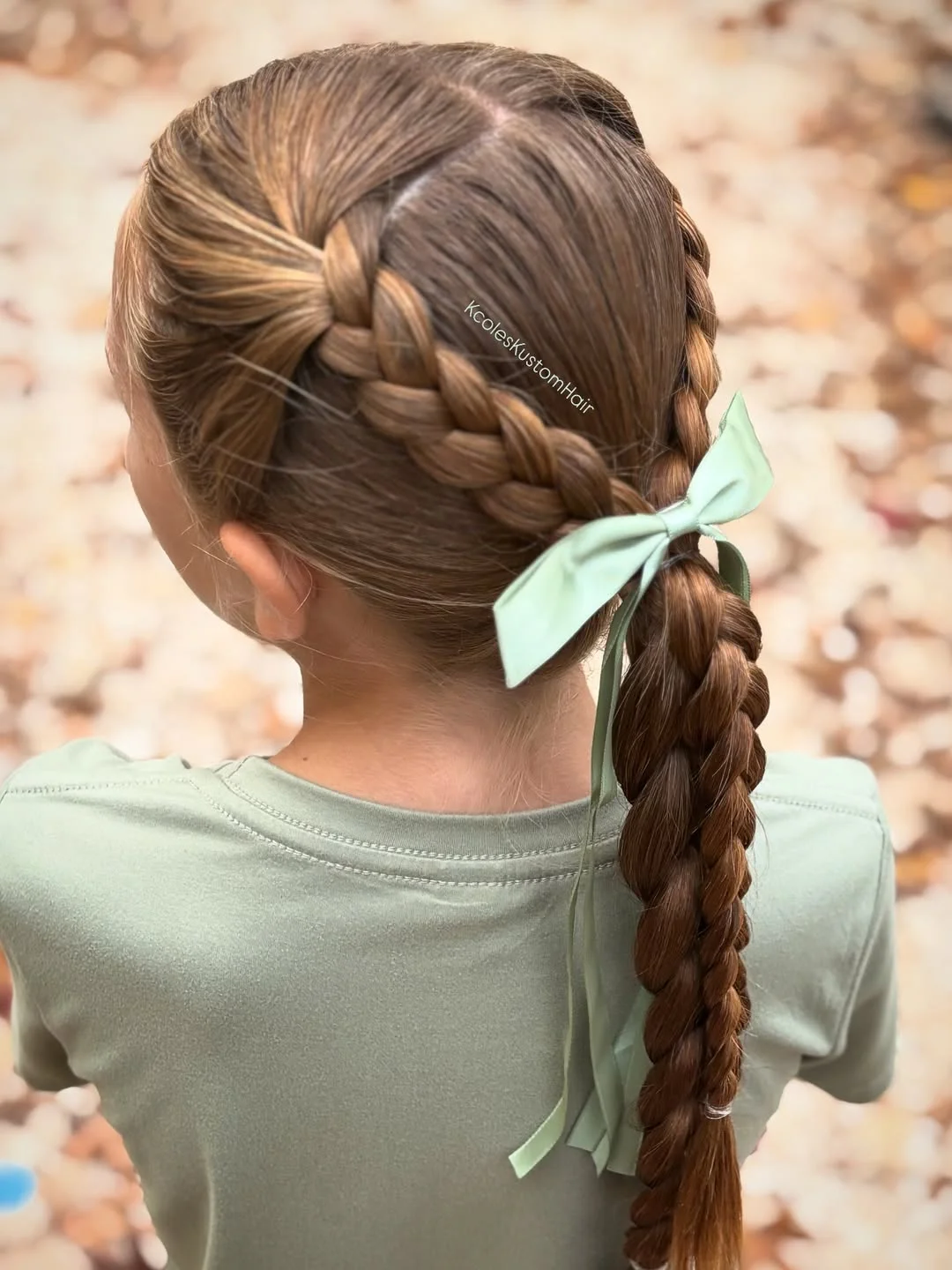 effortless summer easy hairstyle 2026 Double Braid Ribbon Ponytail